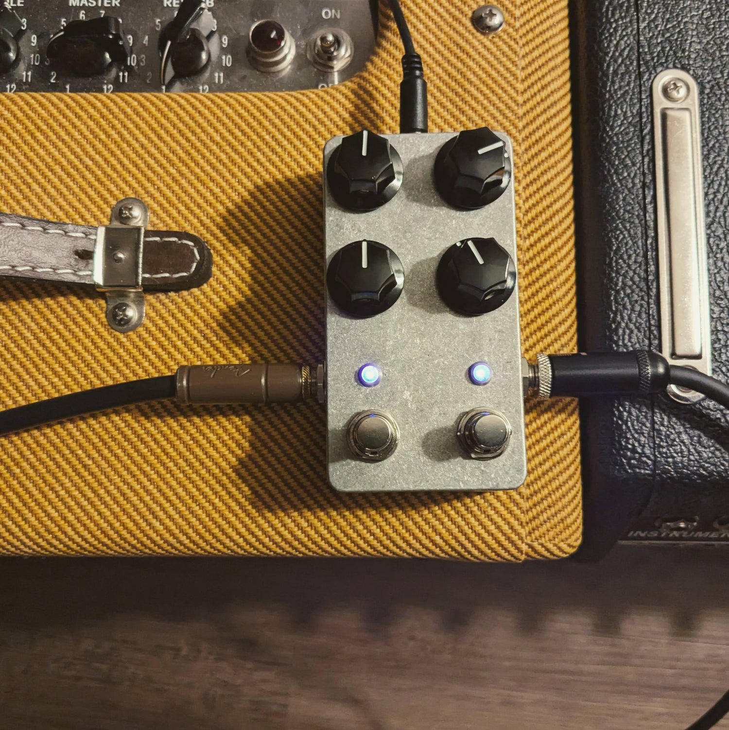 UV Effects ION Fuzz Overdrive on Amplifier