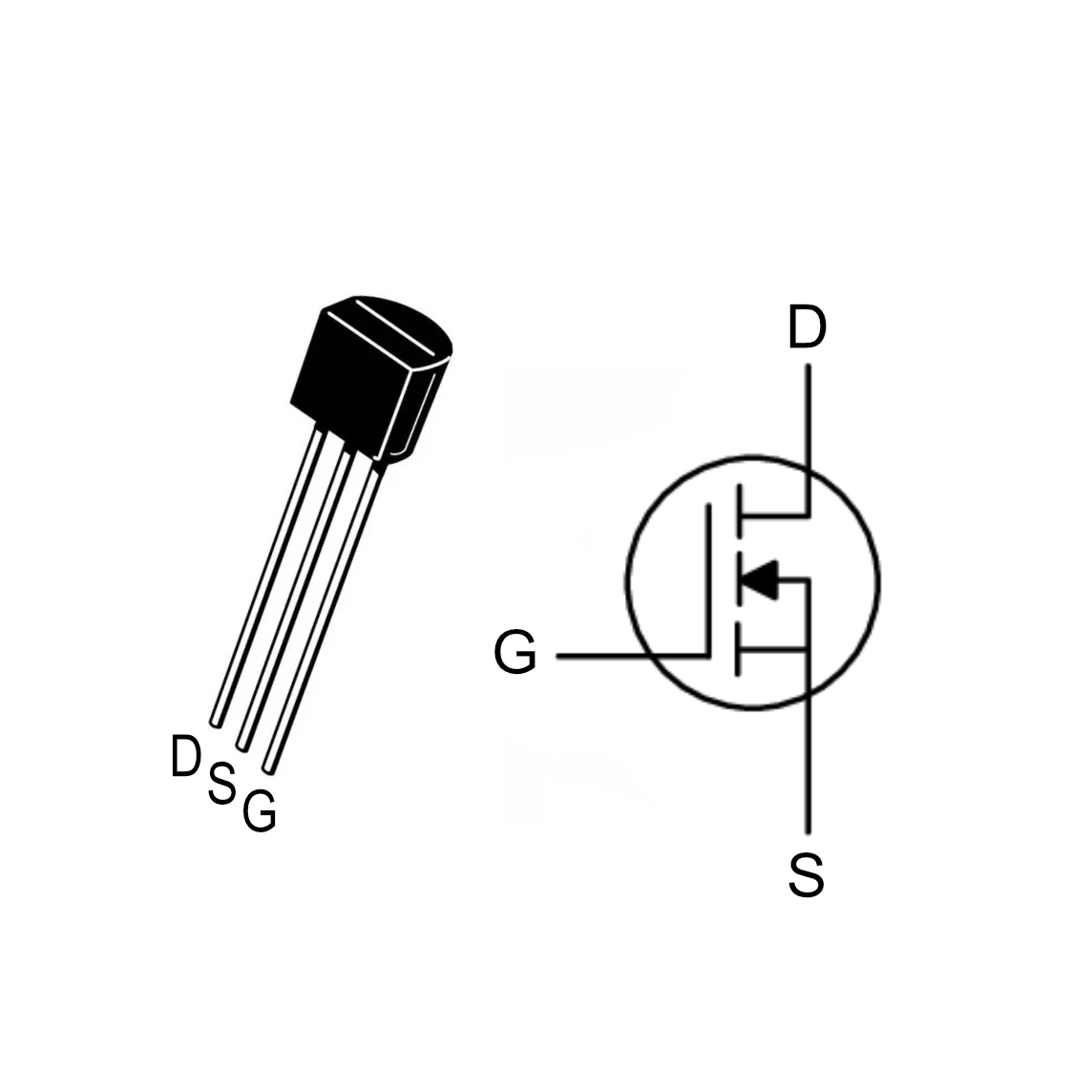 N-channel MOSFET symbol